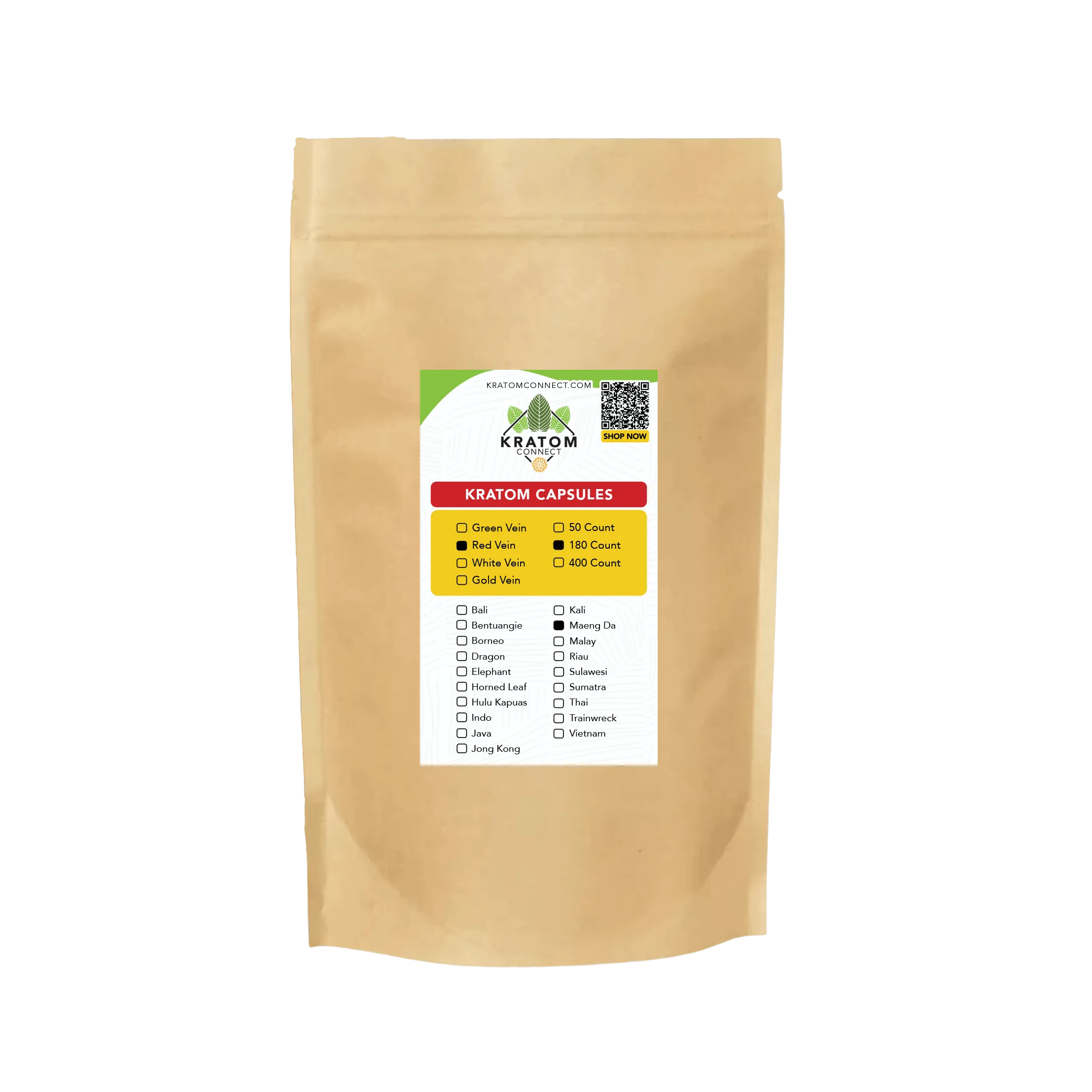 Buy Kratom Online - Shop Kratom Capsules - Red Maeng Da Kratom Capsules - 400 Count