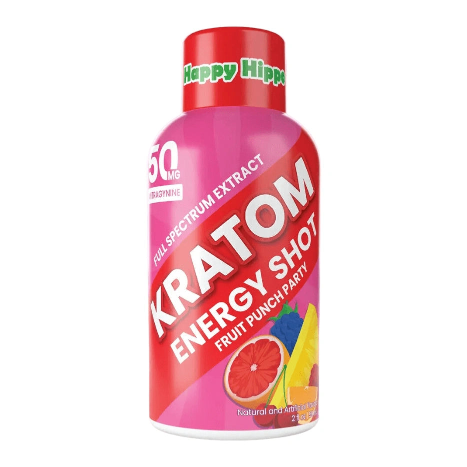 Happy Hippo Fruit Punch Party Kratom Energy Shot
