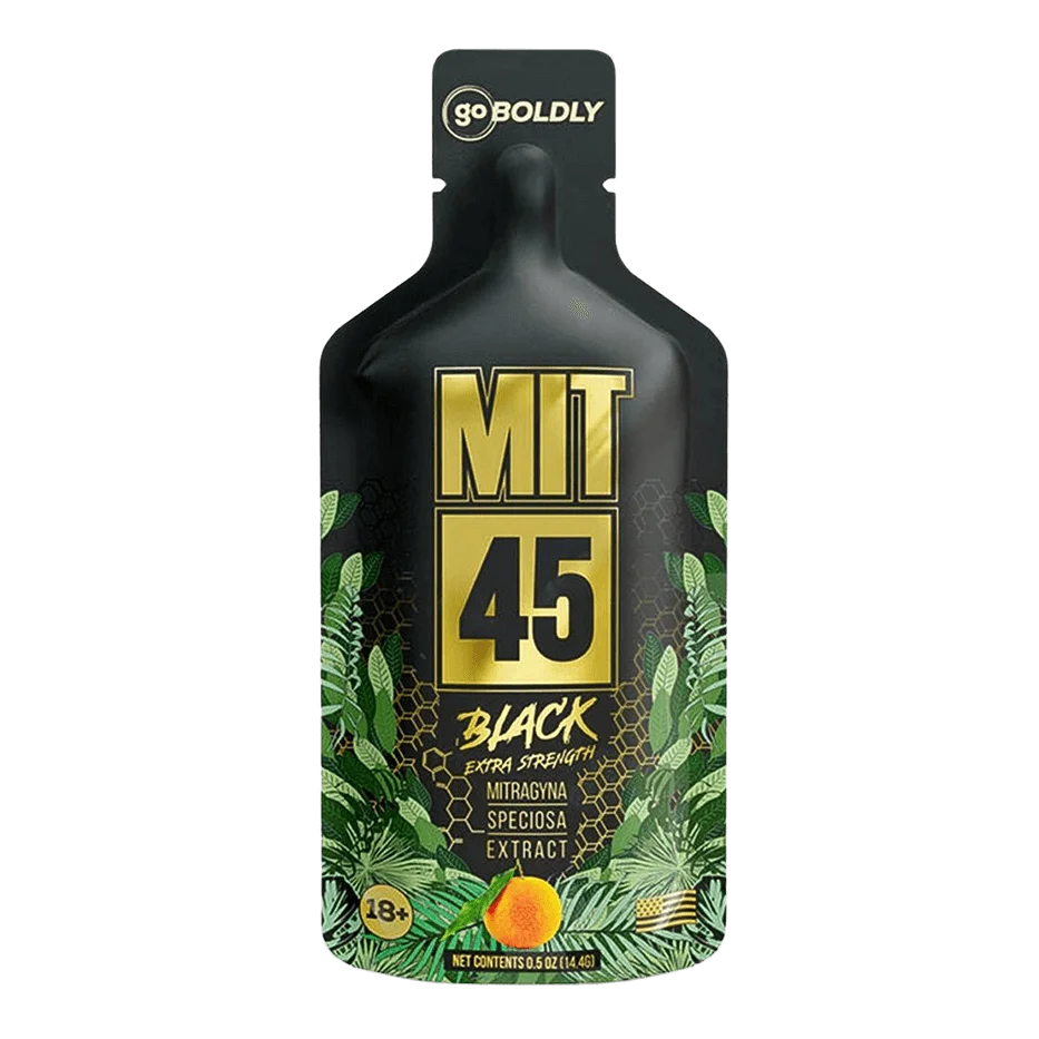 Buy Kratom - Shop Kratom Beverages - MIT45 Black GO Kratom Extract Pouch