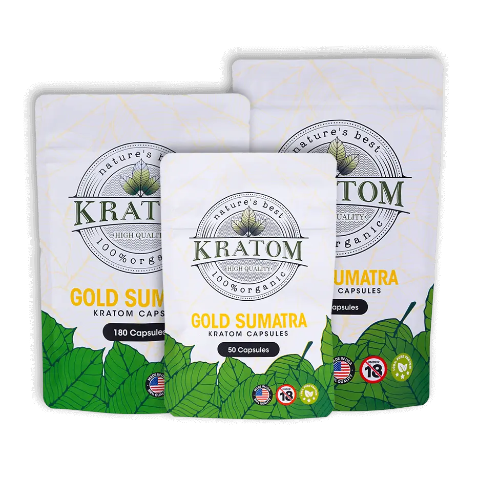 Buy Kratom - Shop Kratom Capsules - Nature's Best Gold Sumatra Kratom Capsules - 50 Count