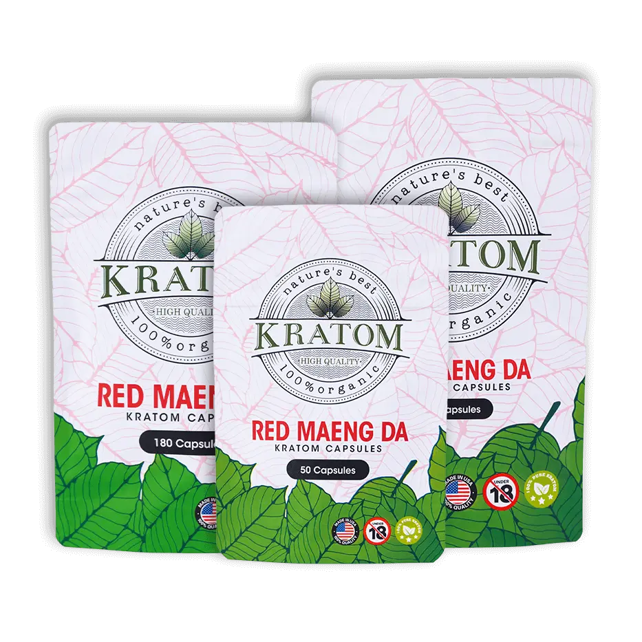 Buy Kratom Online - Shop Kratom Capsules - Nature's Best Red Maeng Da Kratom Capsules - 50 Count