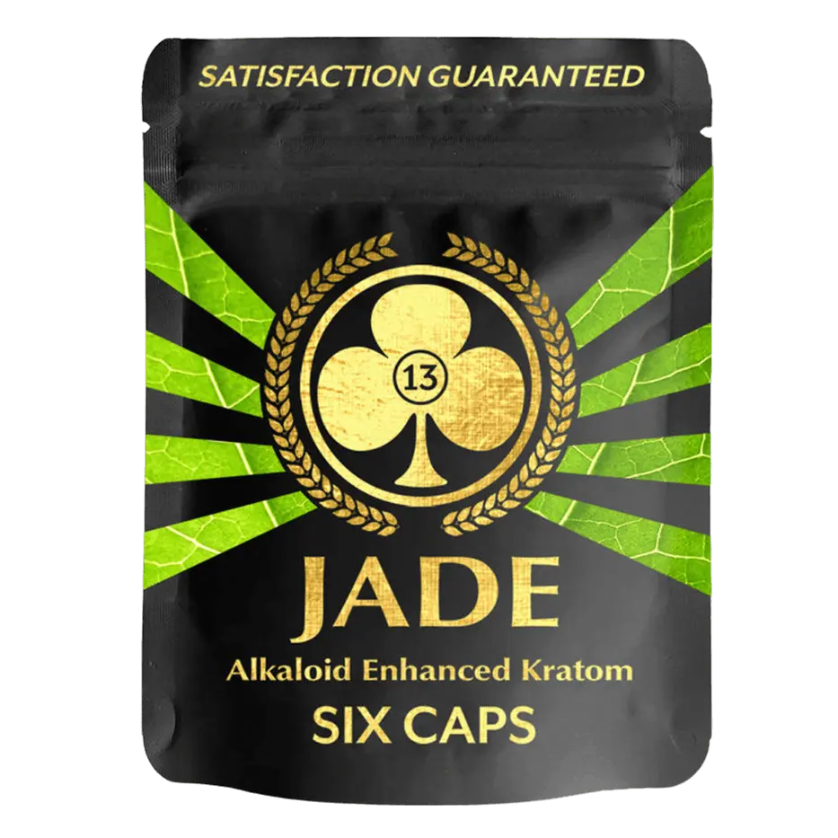 Buy Kratom - Shop Kratom Capsules - Club13 Jade Alkaloid Enhanced Kratom Extract Capsules - 6 Count