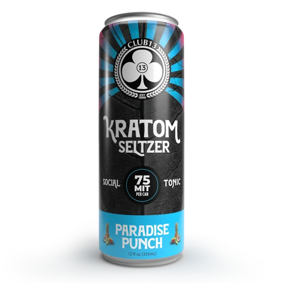 Buy Kratom - Shop Kratom Beverages - Club13 Paradise Punch Kratom Seltzer - Single