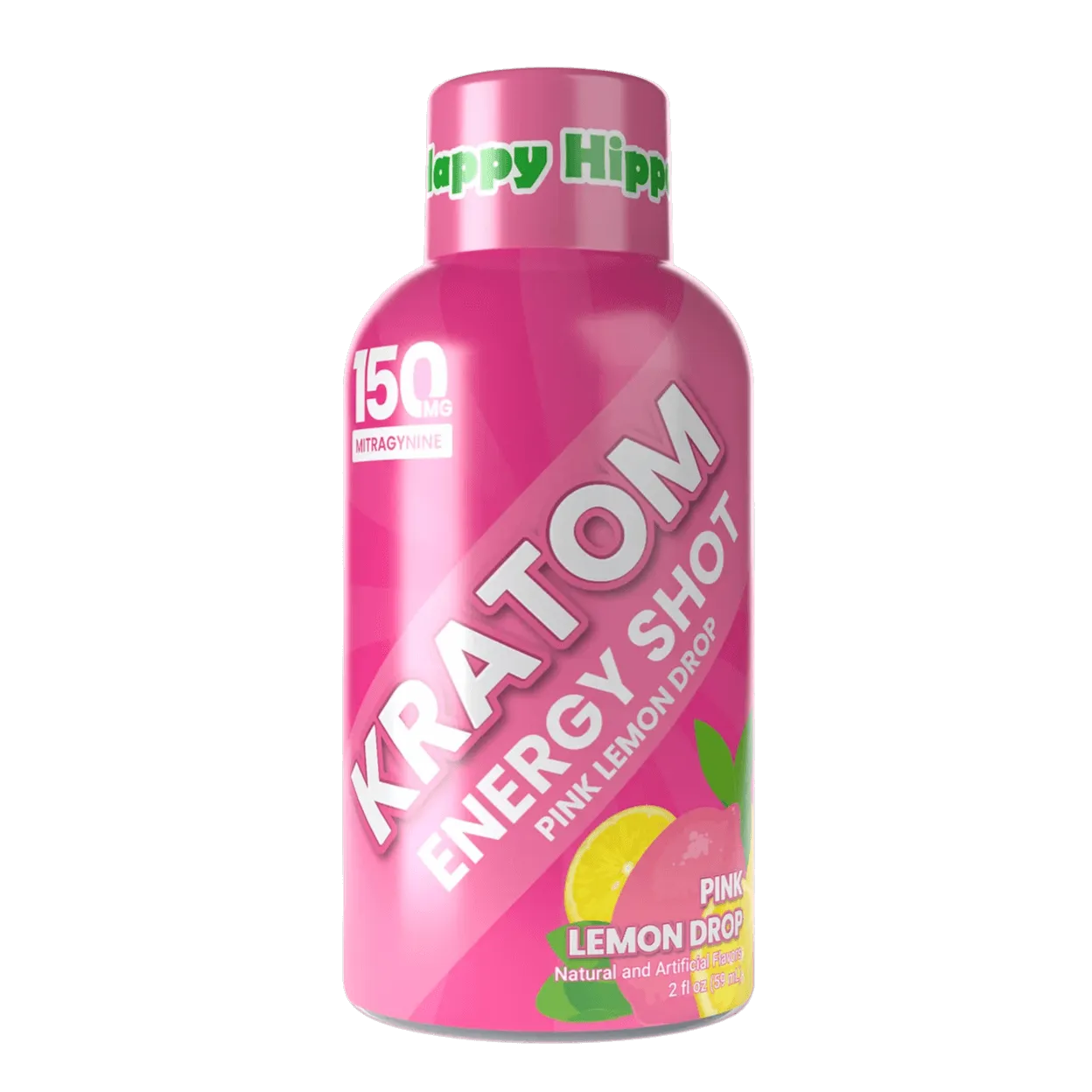 Happy Hippo Pink Lemon Drop Kratom Energy Shot