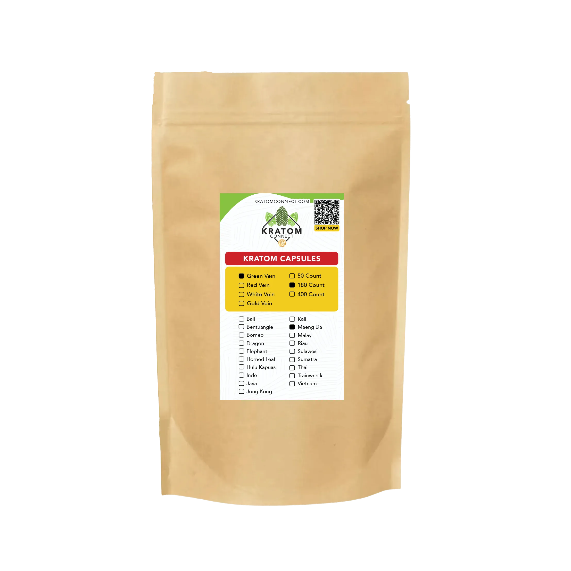 Buy Kratom - Shop Kratom Capsules - Green Maeng Da Kratom Capsules - 400 Count