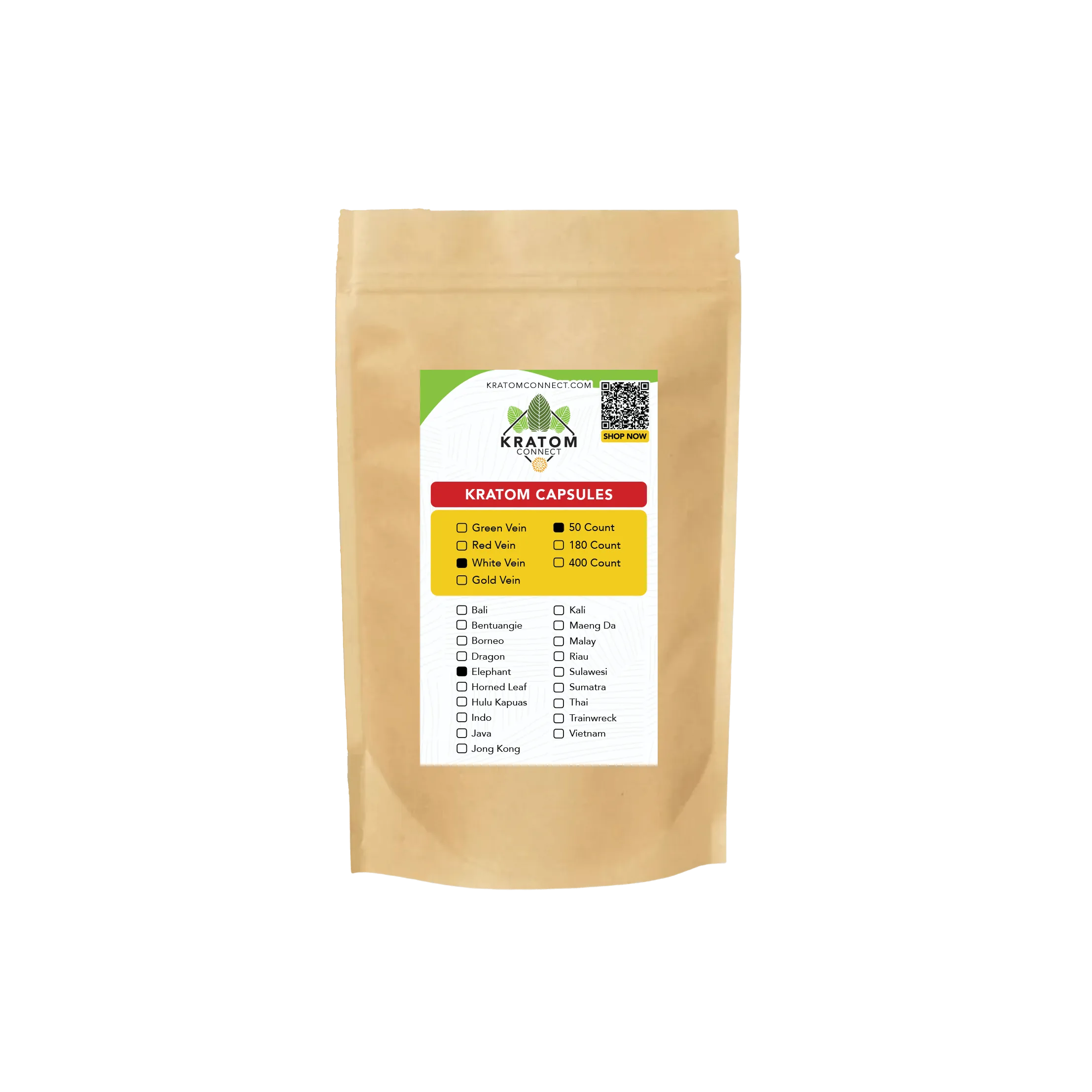 Buy Kratom Online - Shop Kratom Capsules - White Elephant Kratom Capsules - 180 Count
