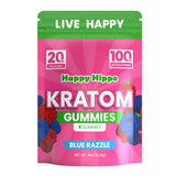 Happy Hippo Blue Razzle Kratom Gummies